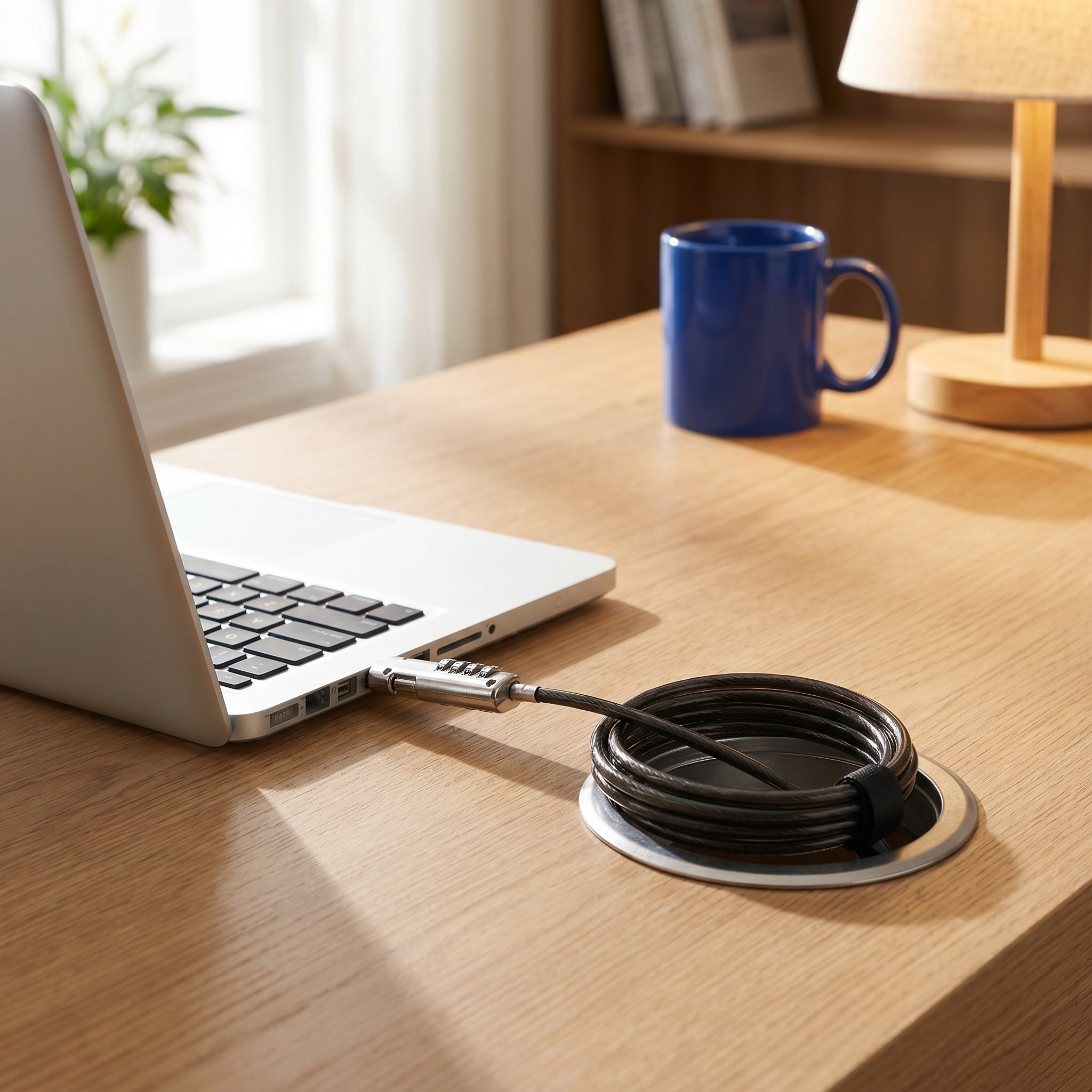 Cable Lock Flexible - ノートパソコン用数字パスワードロック ポータブル合金ケーブル フレキシブル360度回転 防盗ロック ノートパソコン用ロックケーブル