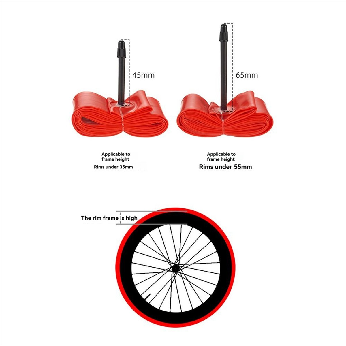 Inner Tube 700C - T34C TPUインナーチューブ 700C グラベルロードバイク用 700x35-50C タイヤ対応
