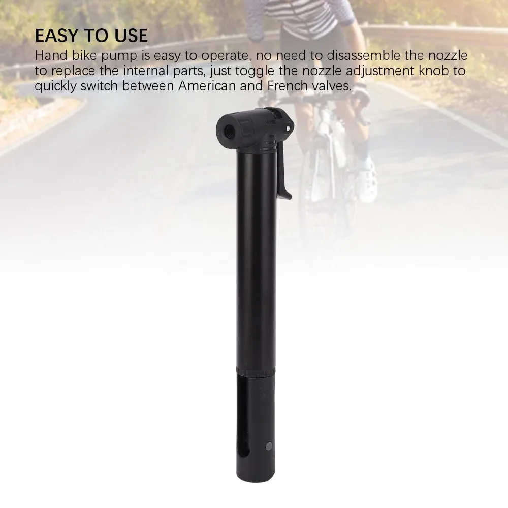 Bike Pump Frame Mount - ポータブルバイクポンプ ミニアルミ合金製、プラスチック製サイクリングポンプ フレーム取り付けブラケット付き ブラック マウンテンバイクポンプ