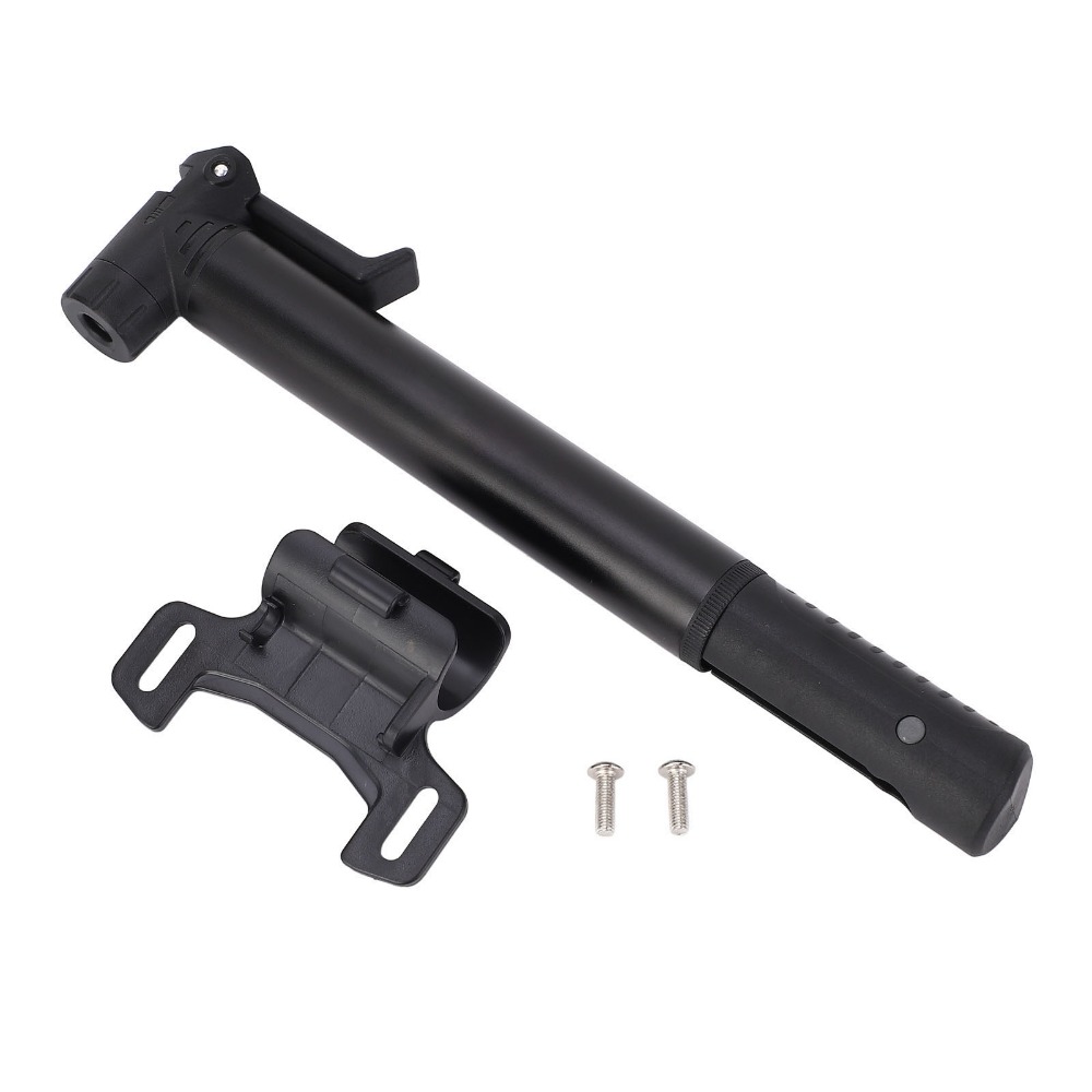 Bike Pump Frame Mount - ポータブル自転車ポンプ アルミ合金製、プラスチック製ミニサイクリングポンプ フレーム取り付けブラケット付き ブラック ロードバイクポンプ