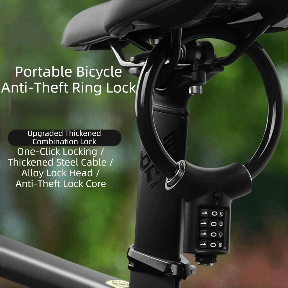 Cable Lock Flexible - フレキシブルな4桁ダイヤル式自転車ケーブルロック スチールケーブル ポータブル自転車ダイヤルロック 防盗 防水リングロック バイク用