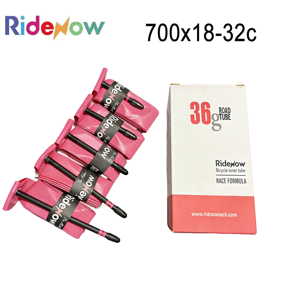 Inner Tube 700C - RideNow TPUロードバイクインナーチューブ 700x18-32C プレスタバルブ 100/85/65/45/35mm 700C