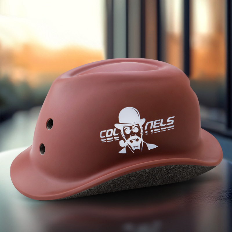 Commute Cycling Helmet - レトロな西部カウボーイスタイルの大人用自転車ヘルメット PC EPS ハーフカバー ユニセックス ワンサイズ