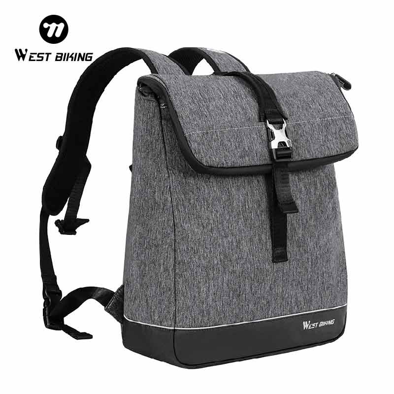 Cycling Commuter Backpack Laptop - WEST BIKING サイクリングバックパック 防水 フラップロールトップ 通勤用