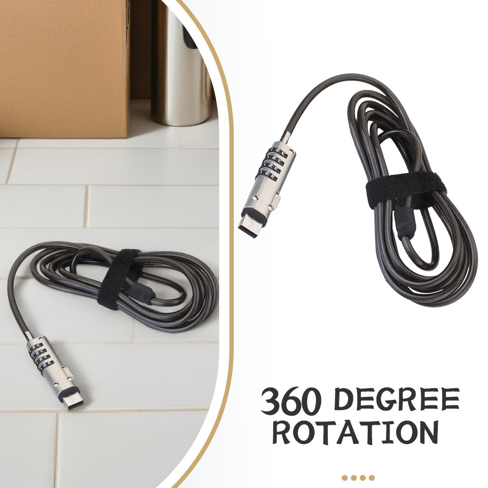 ノートパソコン用数字パスワードロック ポータブル合金ケーブル - Cable Lock Flexible のレビューと価格