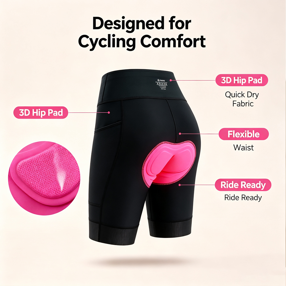 OZZOMM レディース 4D パッド入りサイクルショーツ（ - Cycling Shorts For Commute のレビューと価格