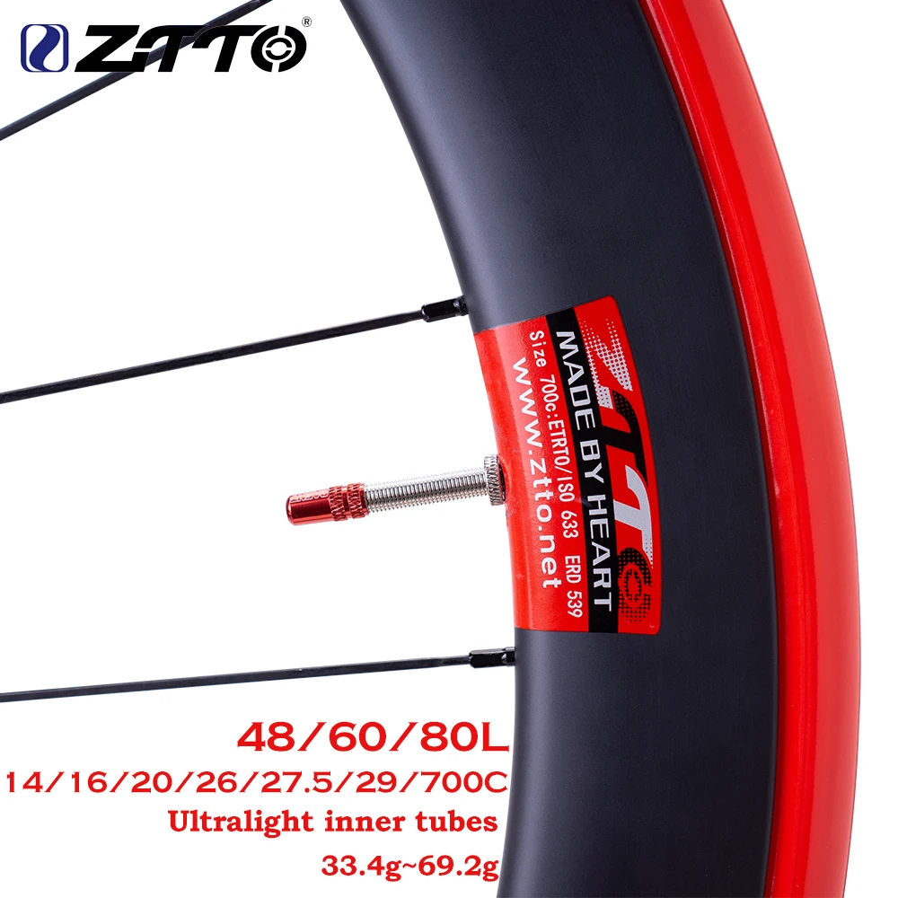ZTTO-超軽量自転車インナーチューブ,700c,48mm, - Inner Tube 700C のレビューと価格