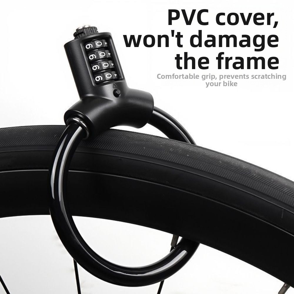 フレキシブルな4桁ダイヤル式自転車ケーブルロック スチールケ - Cable Lock Flexible のレビューと価格