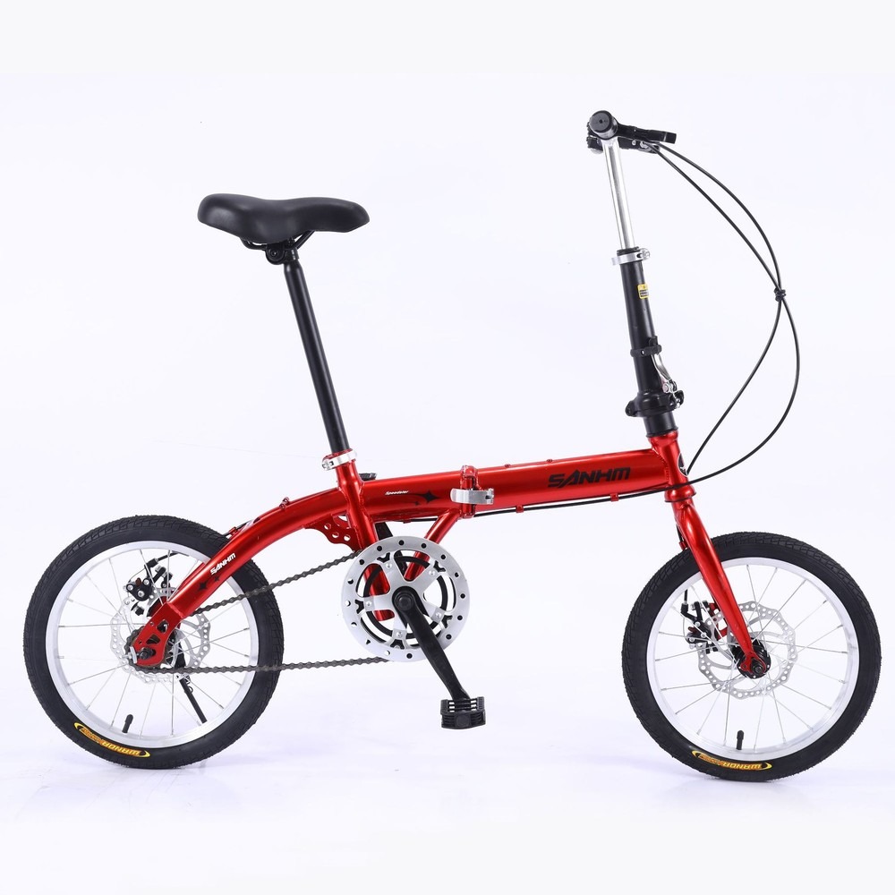 大人用16インチシングルスピード折りたたみ自転車、ディスクブ - Commuter Biking のレビューと価格