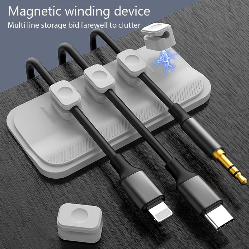 ケーブルオーガナイザー磁気ケーブル管理USBケーブルホルダー - Cable Lock Flexible のレビューと価格