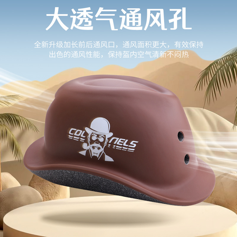レトロな西部カウボーイスタイルの大人用自転車ヘルメット PC - Commute Cycling Helmet のレビューと価格