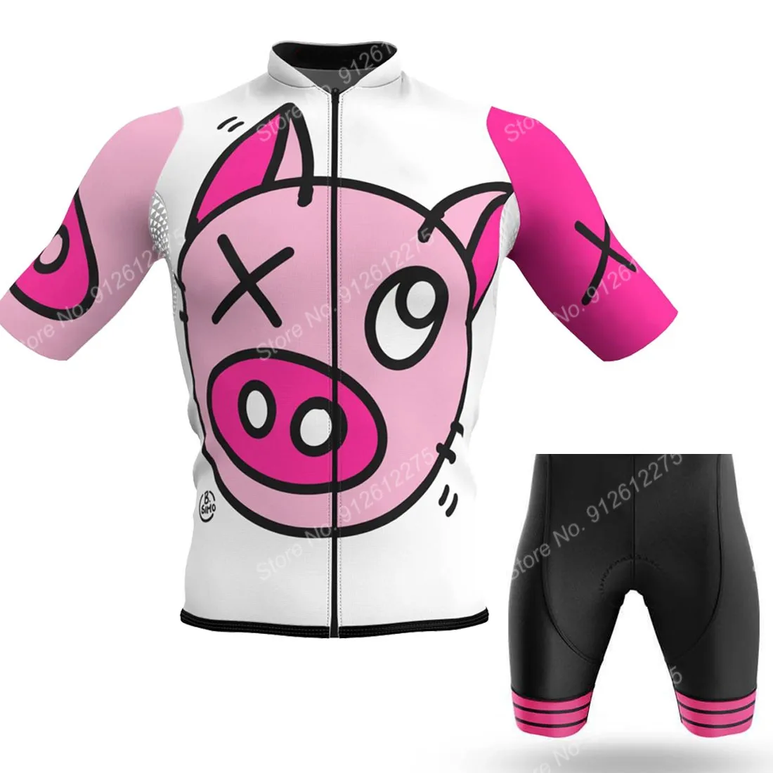 漫画の男性用サイクリングジャージ,Tシャツ,ショーツ,夏,バ - Cycling Commuter Clothing のレビューと価格