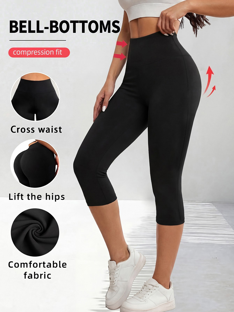 レディースハイウエスト7分丈スポーツヨガパンツ、お腹引き締め - Cycling Commute Pants のレビューと価格
