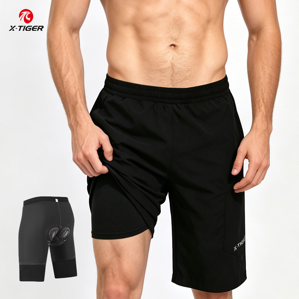 X-TIGER 2 in 1 サイクリングショーツ ダブルレ - Cycling Shorts For Commute のレビューと価格